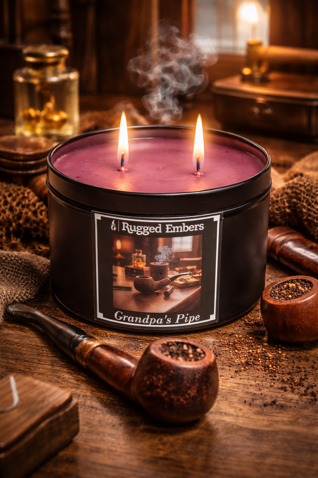 Grandpa's Pipe Candle – Rugged Embers
